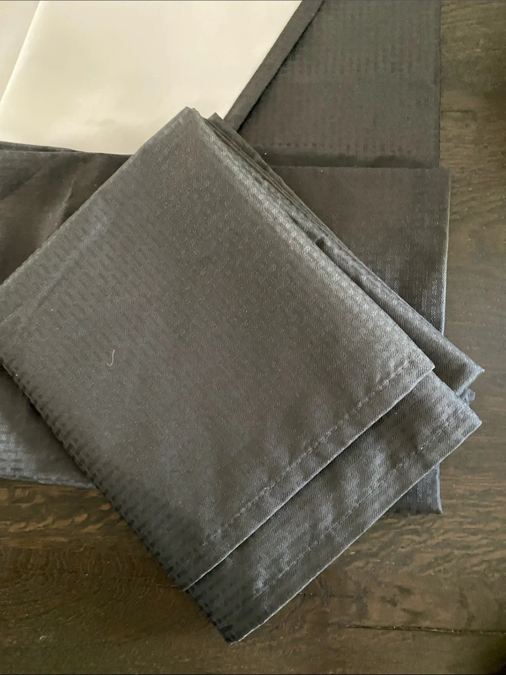 Charcoal Gray Textured Blackout Curtains